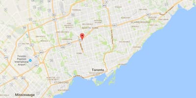 地図のローレンス-マナー地区-トロント