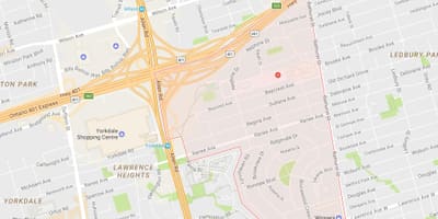 地図のローレンス-マナー近隣にトロント