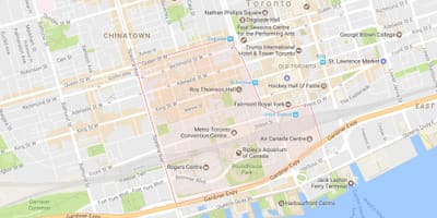 地図ンターテインメント地区に近のトロント