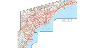 地図の道路のオンタリオ