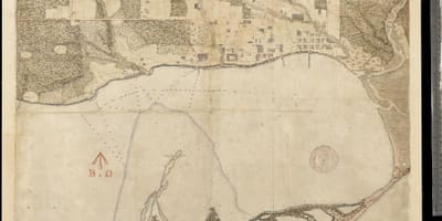 地図の土地のューヨークトロントの最初のcenture1787-1884