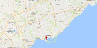 地図の地区はトロント島地区はトロント