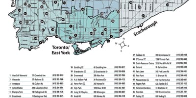 地図の屋外プールのトロント