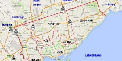 地図の自治体のトロント