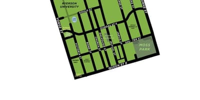 地図の庭園地区の概要のトロント