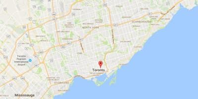 地図の庭園地区はトロント