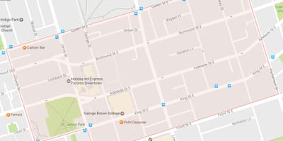 地図の旧市街に近のトロント
