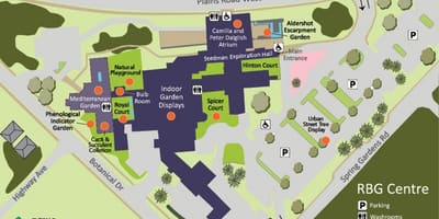 地図の王立植物園のトロント