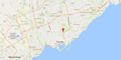 地図の知事橋地区のトロント