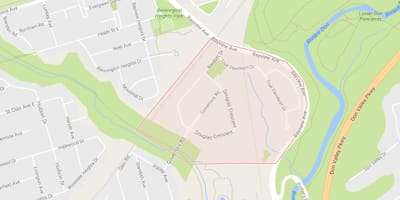 地図の知事橋近隣のトロント