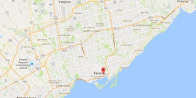 地図のセントローレンス地区トロント