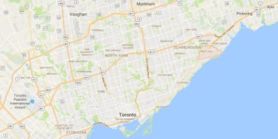 地図Westヒル地区トロント