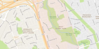 地図West Deane公園近隣のトロント