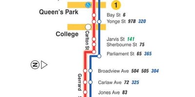 地図の路面電車線506大学/カールトン