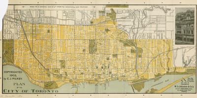 地図の都市のトロント1903