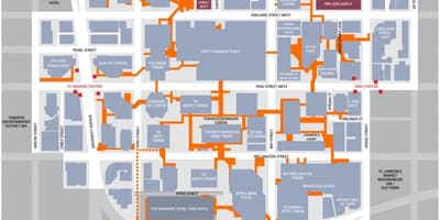 地図の金融地区のトロント