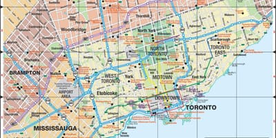 地図の高速道路のトロント
