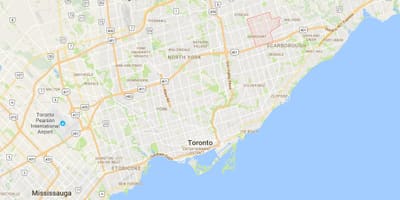 地図Agincourt地区はトロント
