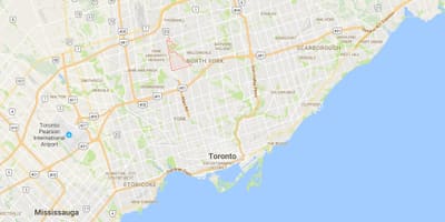 地図Bathurstマナー地区-トロント