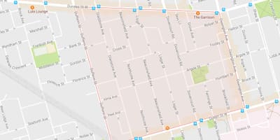 地図のBeaconsfield村近隣のトロント