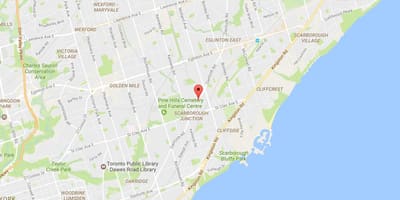 地図Danforth road Toronto