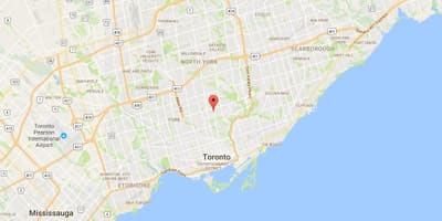 地図Davisville村地区地区はトロント
