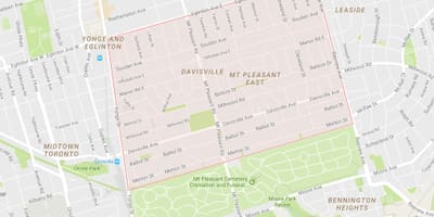 地図Davisville村近隣のトロント