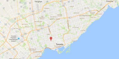 地図Dovercourt公園地区はトロント