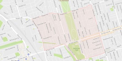 地図Earlscourt近隣のトロント