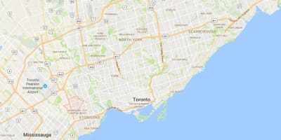 地図Eatonville地区はトロント