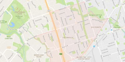地図Eatonville近隣のトロント