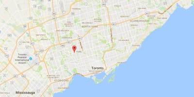 地図Eglinton西地区のトロント