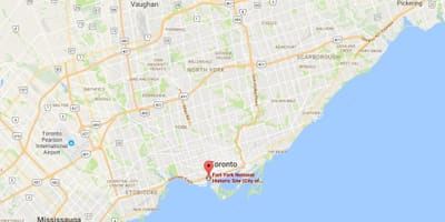 地図フォートワースヨーク地区のトロント
