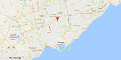 地図Hoggs中空地区はトロント