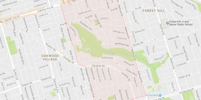 地図Humewood–Cedarvale近隣のトロント