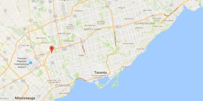 地図Kingsview村地区地区はトロント