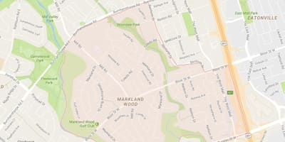 地図Markland木近隣のトロント