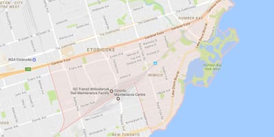 地図Mimico近隣のトロント