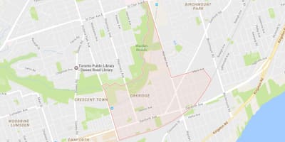 地図Oakridge近隣のトロント