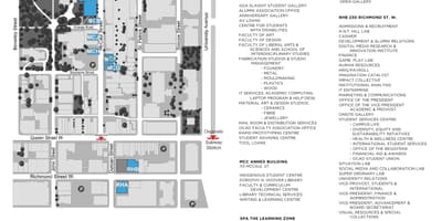 地図OCAD大学トロント