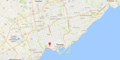 地図Parkdale地区はトロント