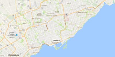 地図Parkwoods地区はトロント