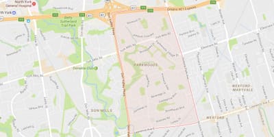 地図Parkwoods近隣のトロント