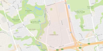 地図Pelmo公園–Humberlea近隣のトロント