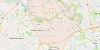 地図Rexdale近隣のトロント