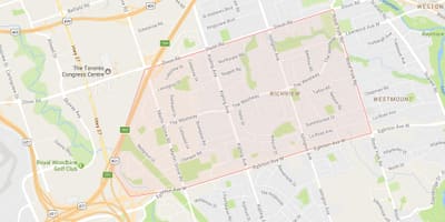 地図Richview近隣のトロント