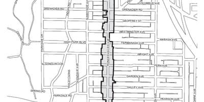 地図Roncesvallesトロント