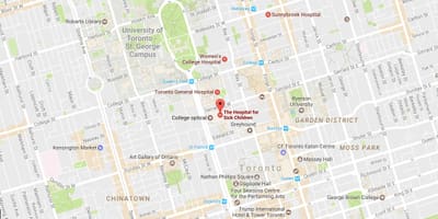 地図Sickkidsトロント
