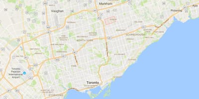 地図Steeles地区はトロント