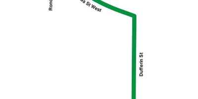 地図TTC193展示ロケットバス路線のトロント